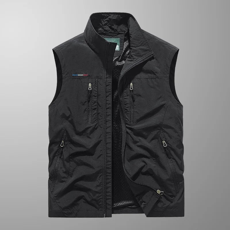Casper – Gilet cargo traspirante con tasche multiple