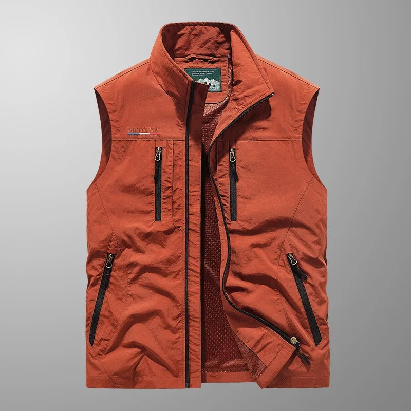 Casper – Gilet cargo traspirante con tasche multiple