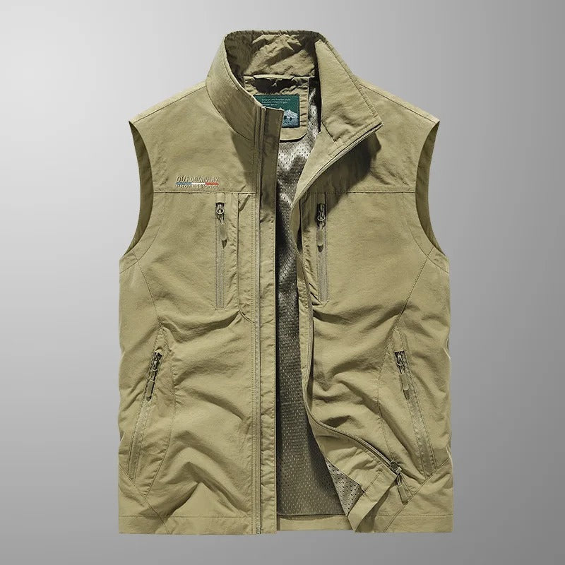 Casper – Gilet cargo traspirante con tasche multiple